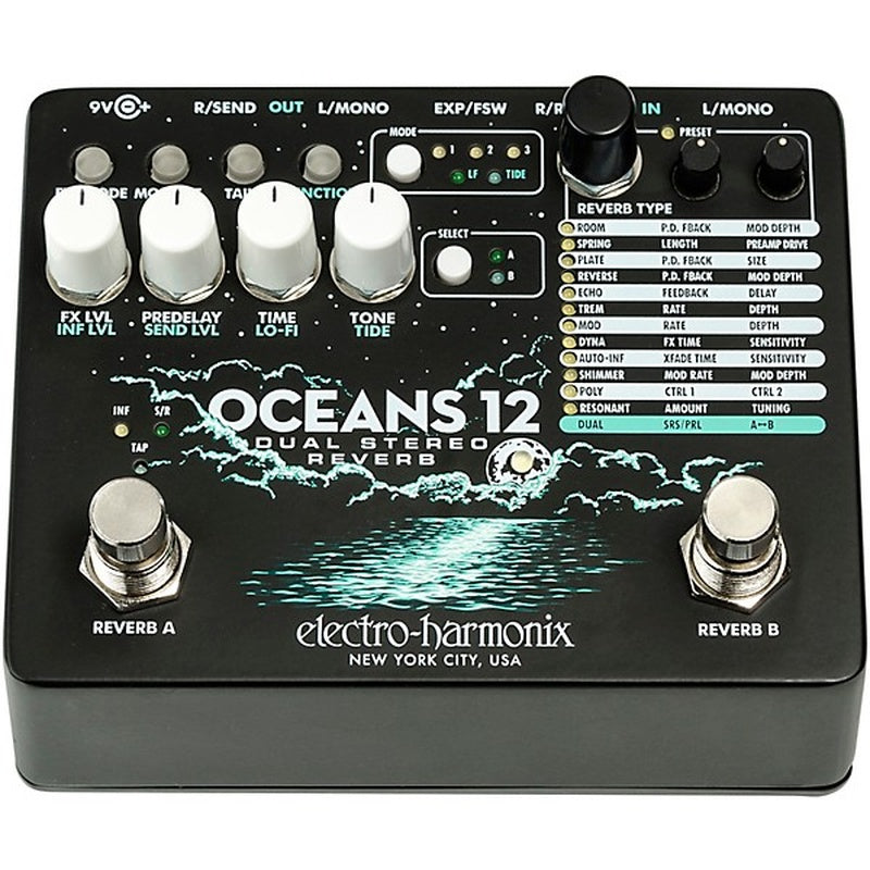 Electro-Harmonix Oceans 12 Dual Stereo Reverb